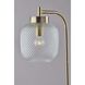 Natasha 58 inch 100.00 watt Antique Brass Floor Lamp Portable Light
