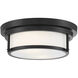 Contemporary 2 Light 13 inch Matte Black Flush Mount Ceiling Light