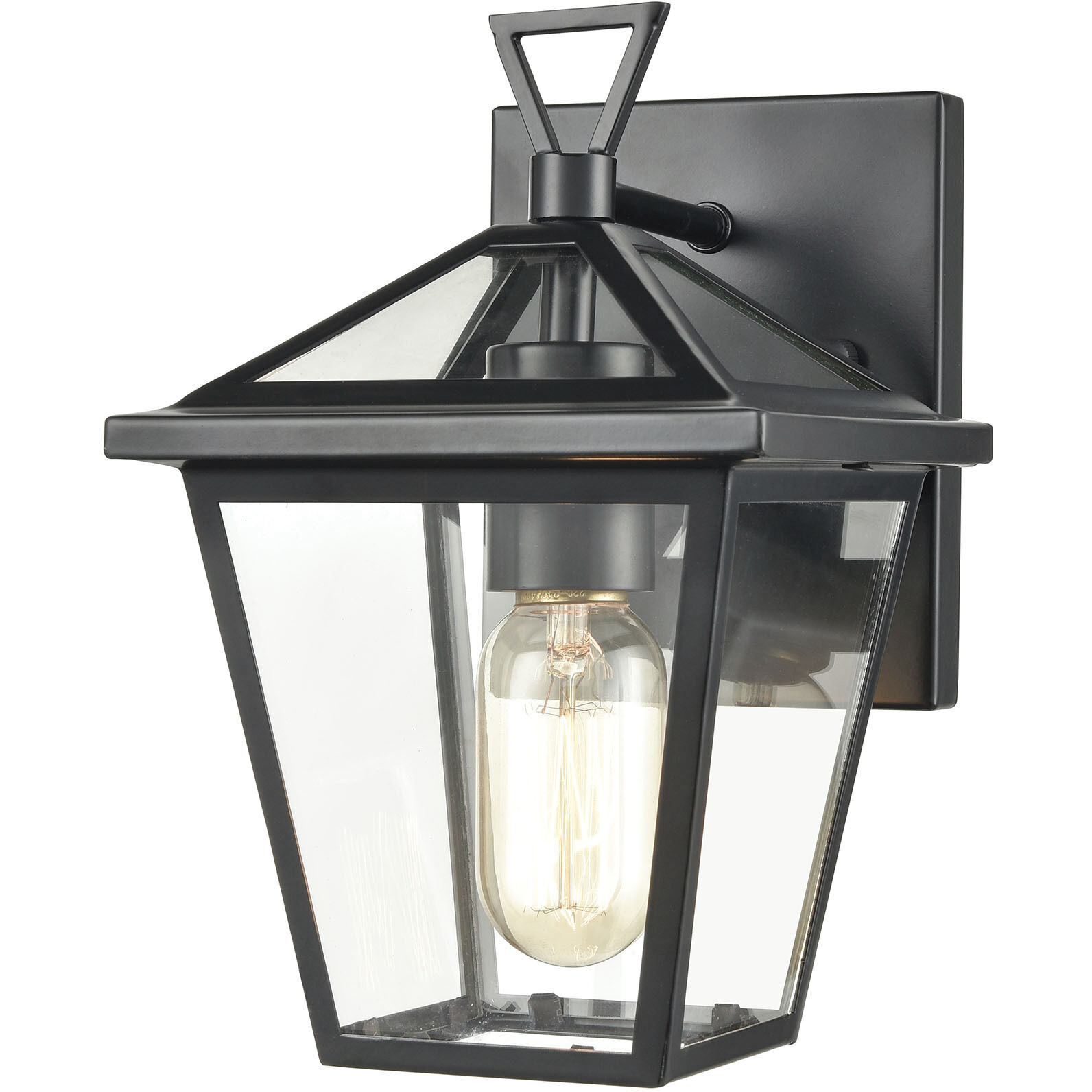 Main Street 1 Light 10 inch Black Outdoor Wall Sconce