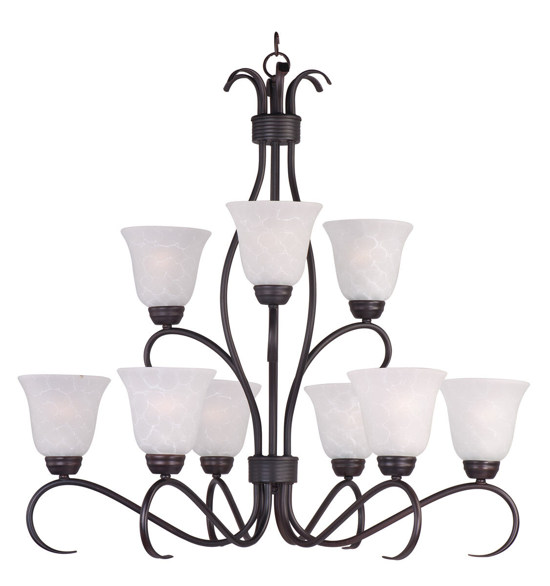 Basix 9 Light 32 inch Oil Rubbed Bronze Chandelier Ceiling Light