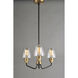 Goblet 3 Light 19 inch Bronze/Antique Brass Mini Chandelier Ceiling Light in Bronze and Antique Brass
