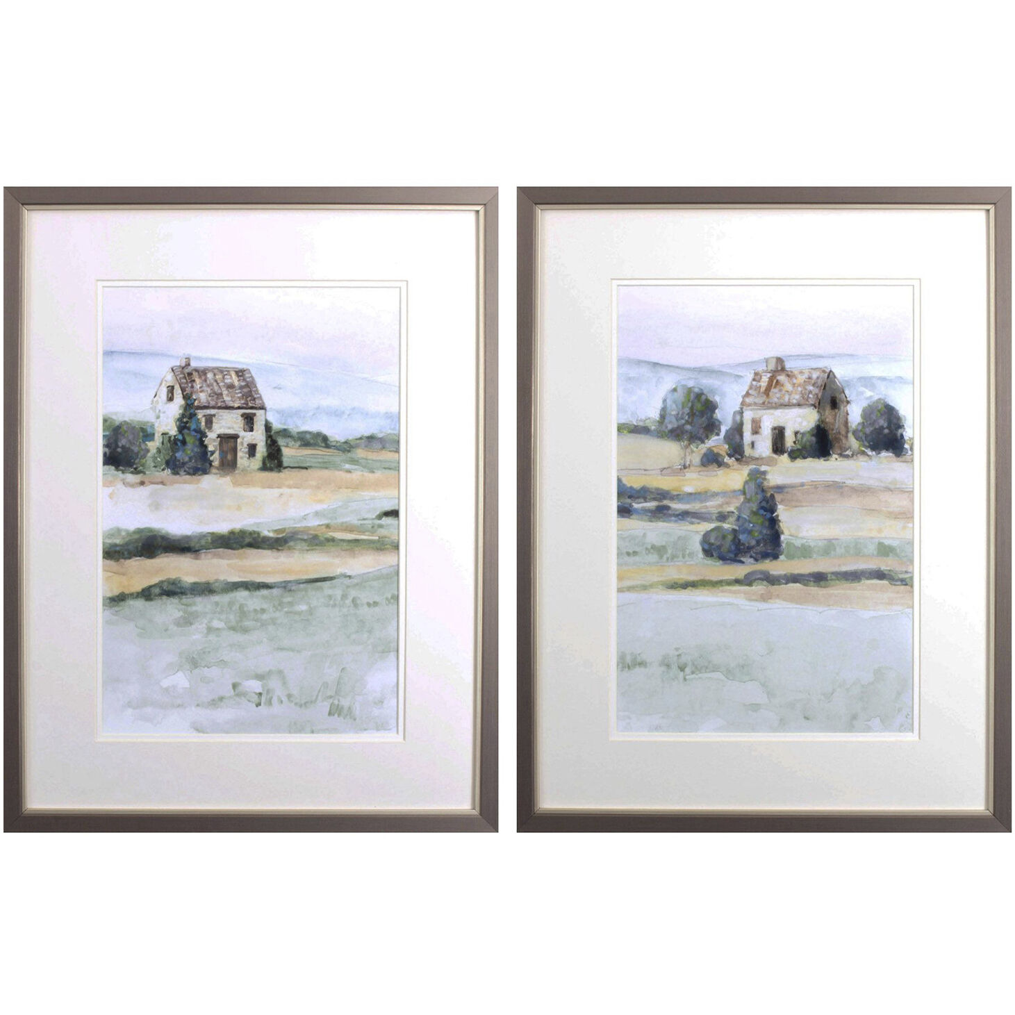 Landscapes Green and Brown and Blue Framed Art, Propac