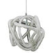 Envisage Vi 1 Light 6 inch Chrome Mini Pendant Ceiling Light in White Knot