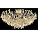 Cast Leaf 12 Light Gold Flush Mount Ceiling Light