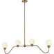 Alora Mood Beckett 4 Light 48.5 inch Brushed Gold Linear Pendant Ceiling Light