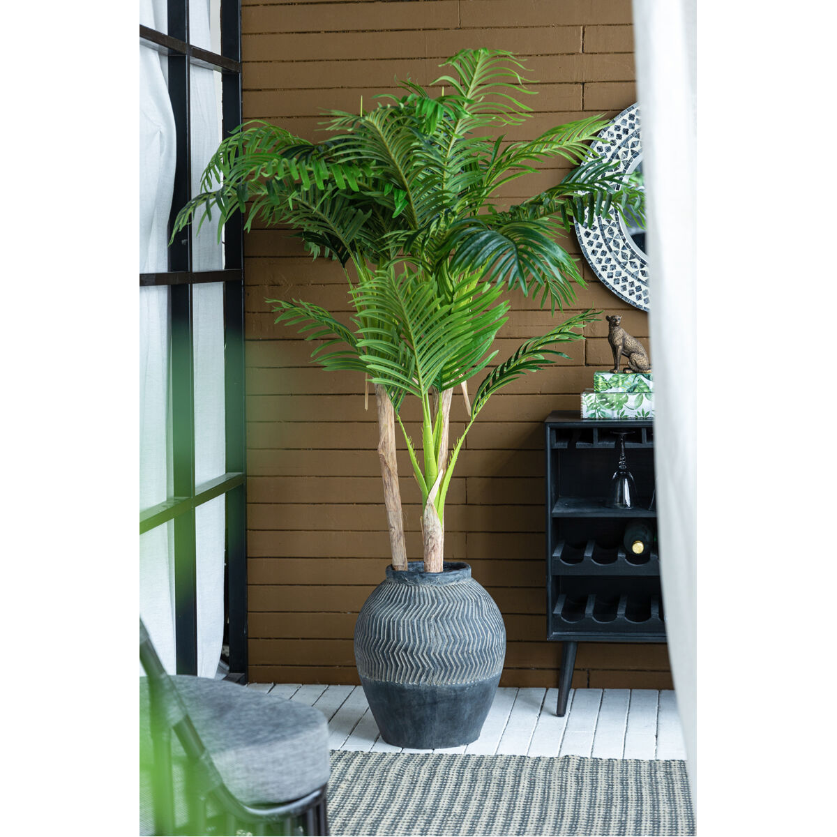 Chevron Gray Pot