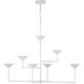 Julie Neill Eleanor LED 52.75 inch Plaster White Asymmetric Chandelier Ceiling Light