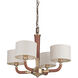 Gallery Huxley 4 Light 28 inch Vintage Brass Chandelier Ceiling Light, Gallery Collection