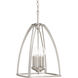 Tally 4 Light 11.88 inch Brushed Nickel Foyer Pendant Ceiling Light