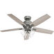 Gatlinburg 52 inch Matte Silver with Light Gray Oak Blades Ceiling Fan