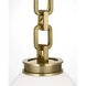 Marie Flanigan Bellamy LED 8 inch Soft Brass Globe Chandelier Ceiling Light in White Glass