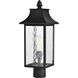 Austen 20 inch Matte Black Post Lantern