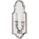 Chapman & Myers Sussex5 1 Light 5 inch Polished Nickel Framed Sconce Wall Light, Small