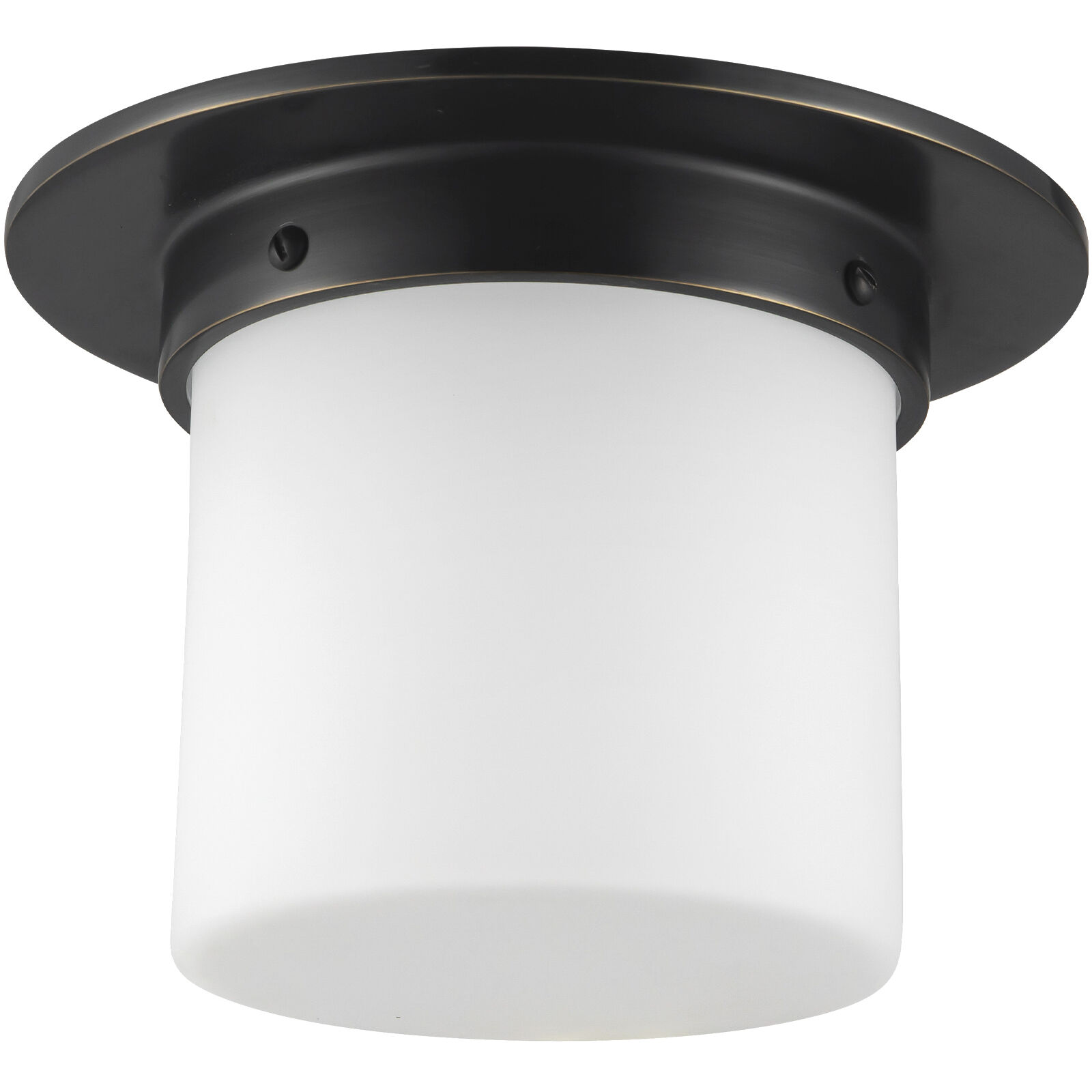 Mineral 1 Light 7.88 inch Urban Bronze and Matte Opal Glass Flush Mount Ceiling Light in Opal Glass Shade