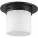 Mineral 1 Light 7.88 inch Urban Bronze and Matte Opal Glass Flush Mount Ceiling Light in Opal Glass Shade