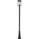 Nuri 1 Light 111.75 inch Black Outdoor Post Mounted Fixture