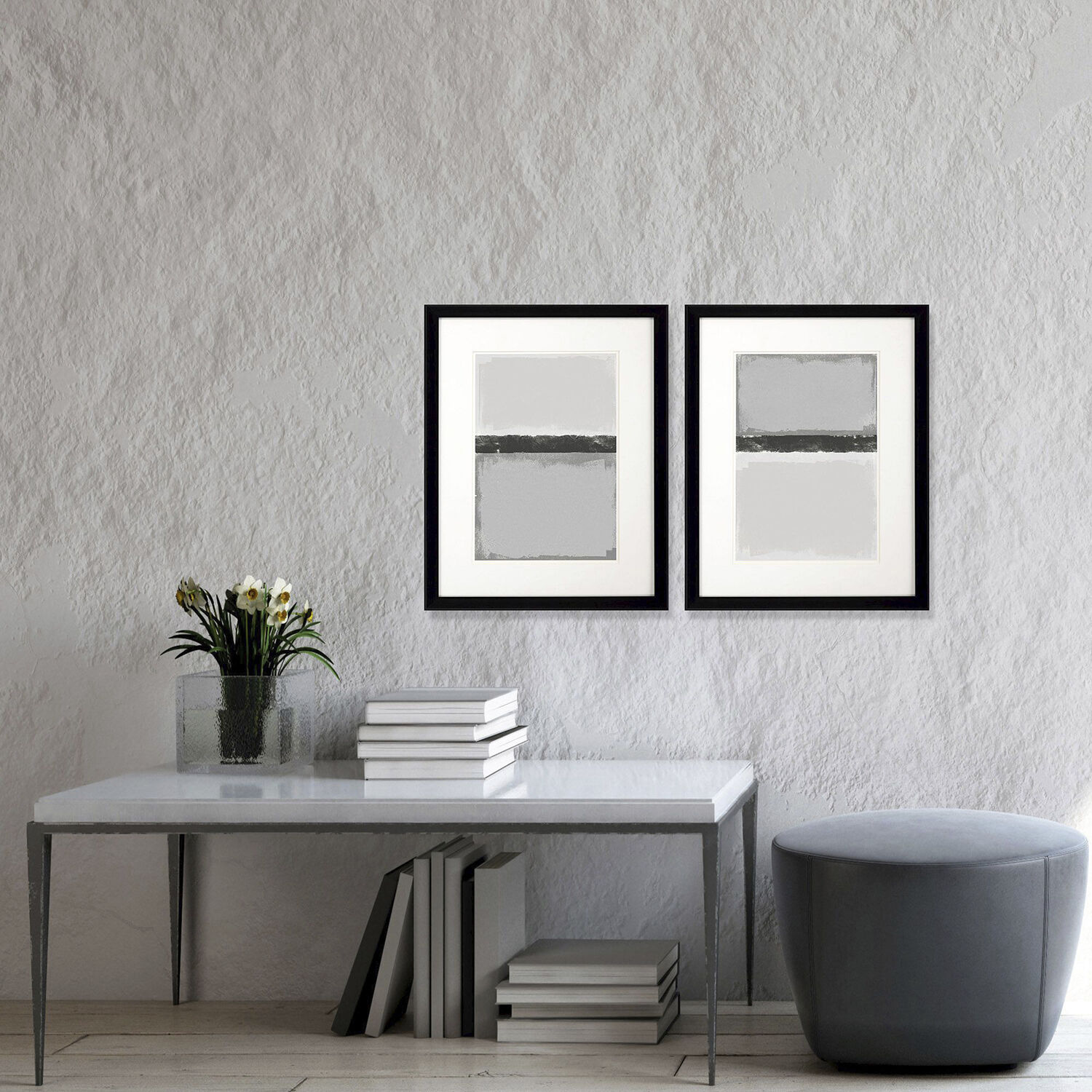 Abstract Gray and Black Framed Art, Propac