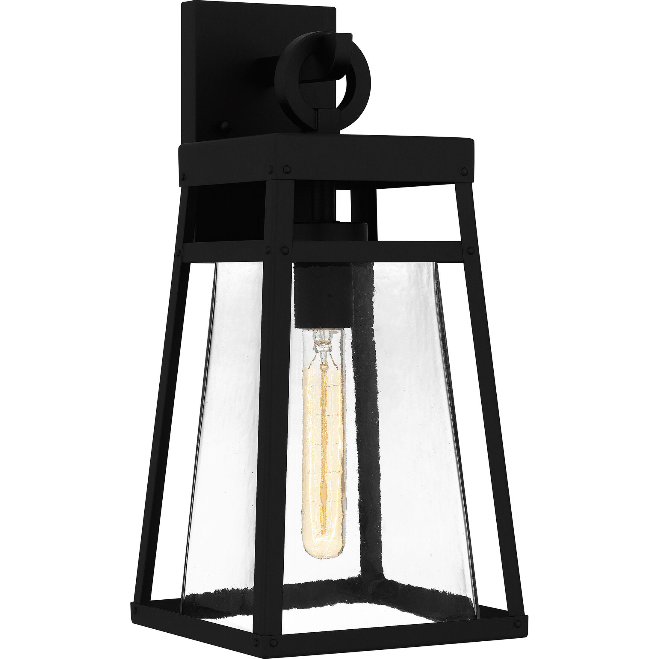 Godfrey 1 Light 17 inch Matte Black Outdoor Wall Lantern