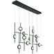 Barletta 12 Light 7.75 inch Black Chandelier Ceiling Light