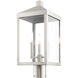 Nyack 3 Light 20 inch Brushed Nickel Outdoor Post Top Lantern