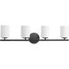 Replay 4 Light 31.13 inch Black Bath Vanity Wall Light