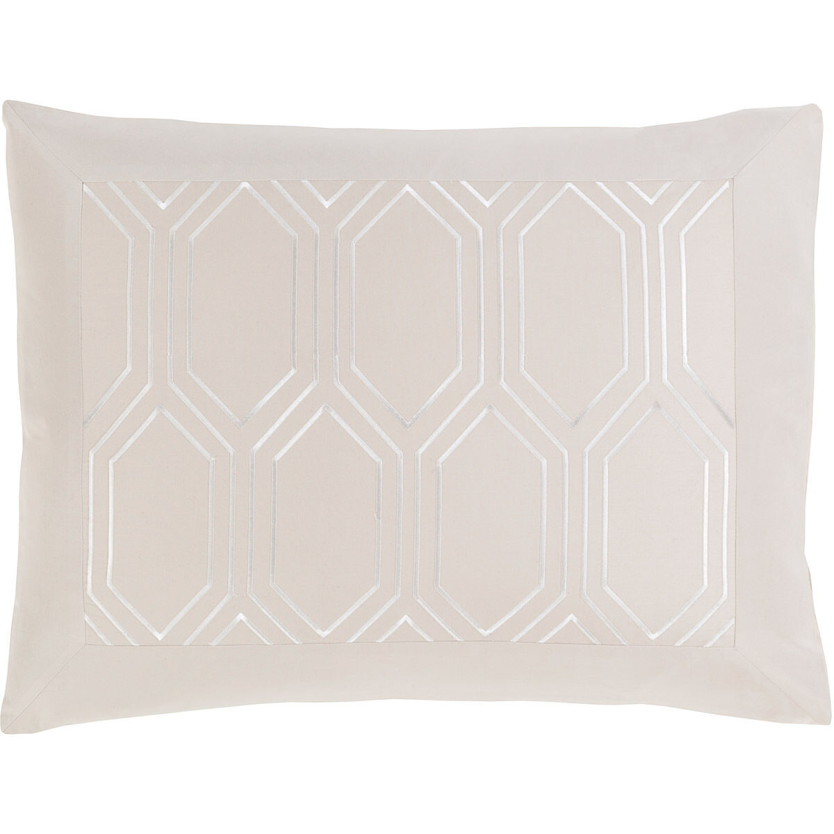 Empire 26 X 20 inch Light Gray, White Standard Sham