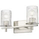 Grayson 2 Light 16 inch Brushed Nickel Vanity Wall Light
