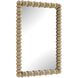 Harriet 38 X 27.5 inch Antiqued Brush Strokes with Ivory Undertones Mirror