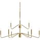 Pilar 9 Light 40 inch Brushed Gold Chandelier Ceiling Light