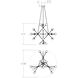 Proton LED 40 inch Polished Black Nickel Pendant Ceiling Light in Smoke Glass