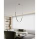 Ayers LED 59 inch Champagne Gold and Black and Brown Linear Chandelier Ceiling Light