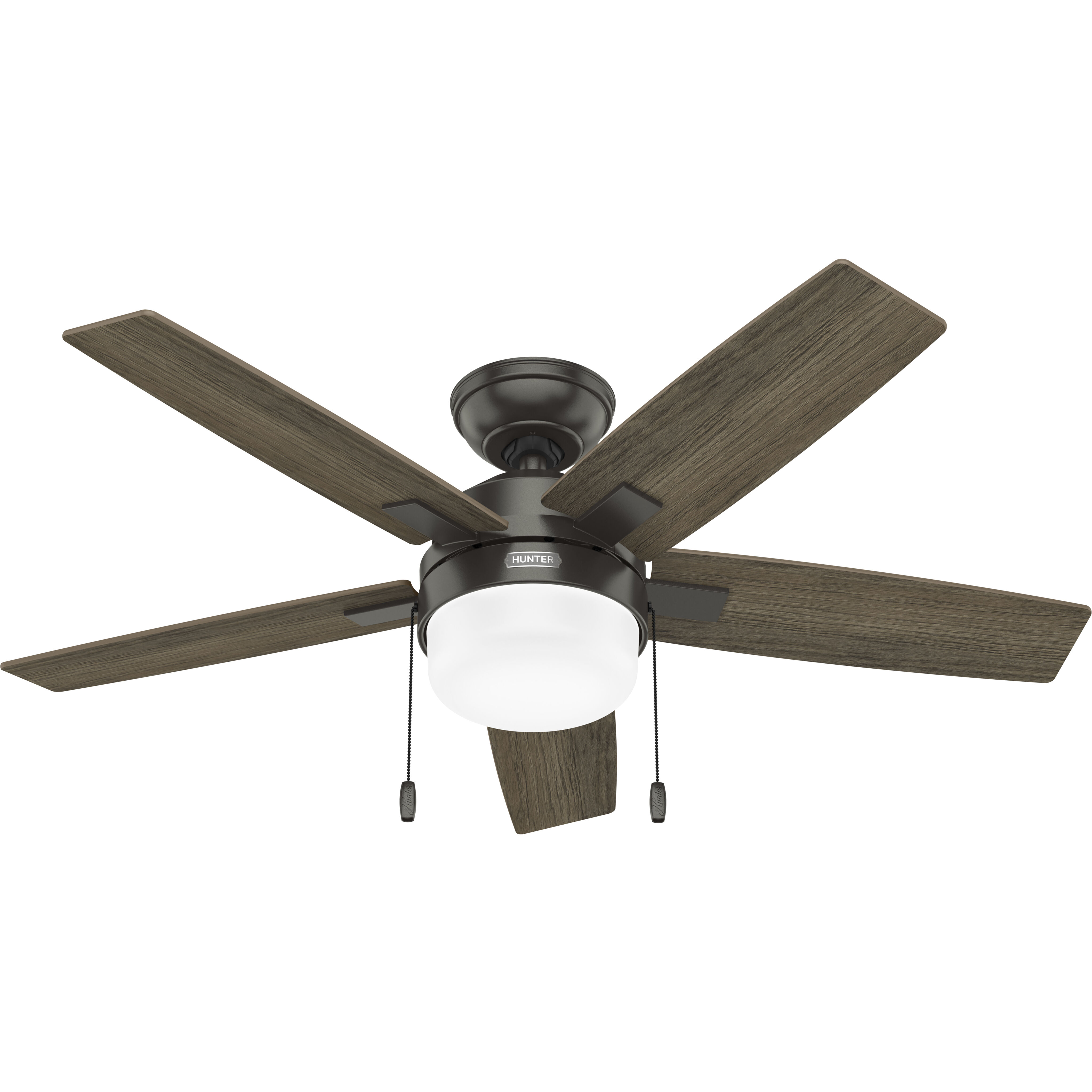Anisten 44 inch Noble Bronze with Warm Grey Oak Blades Ceiling Fan