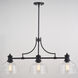 Beloit LED 36.5 inch Matte Black Linear Chandelier Ceiling Light