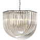 Hy&egrave;res 6 Light 25.59 inch Clear Acrylic with Nickel Chandelier Ceiling Light