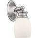 Elise 1 Light 4.5 inch Satin Nickel Wall Sconce Wall Light, Essentials