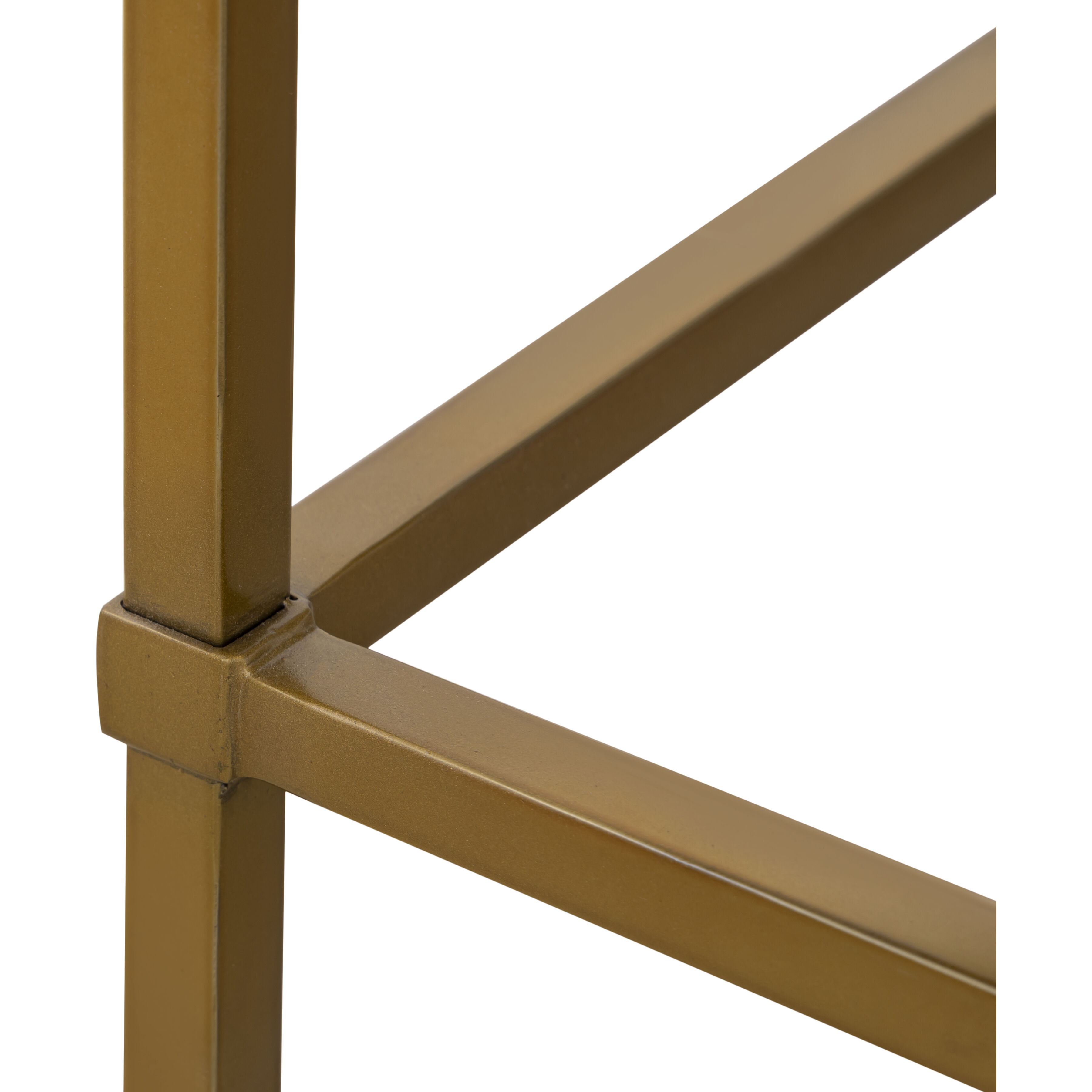 Blain 42 X 42 inch Antique Brass with White Coffee Table