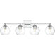 Foster 4 Light 33 inch Chrome Bath Sconce Wall Light
