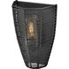 Open Air Luca 1 Light 12 inch Black Outdoor Wall Mount Lantern