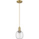 Arcadia Belfast 1 Light 6 inch Brushed Brass Mini Pendant Ceiling Light