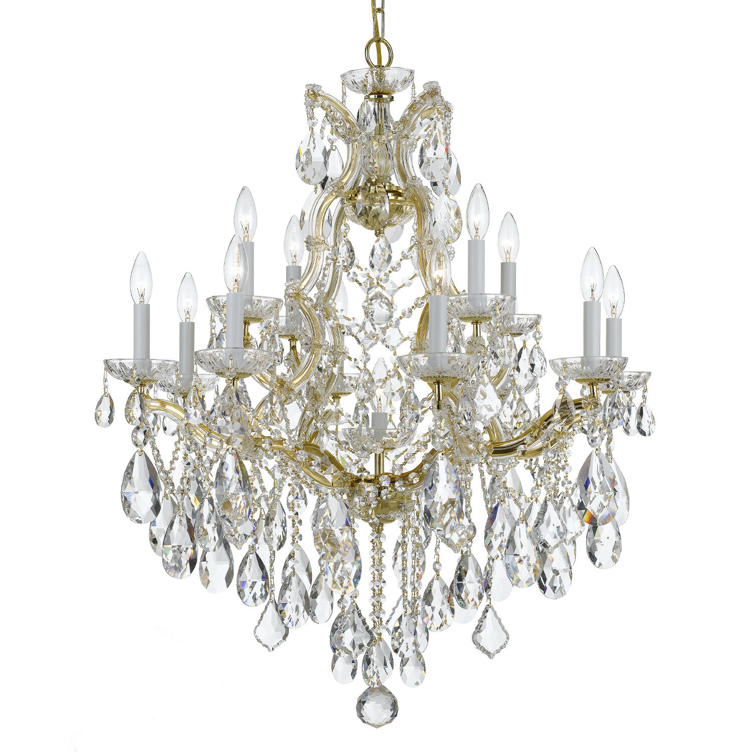 Maria Theresa 13 Light 28 inch Gold Chandelier Ceiling Light in Clear Hand Cut