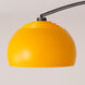 Half Dome 1 Light 5 inch Black Nickel Wall Mounted Arc Lamp Wall Light in Mustard Steel