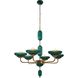Verde 6 Light 40 inch Satin Brass Chandelier Ceiling Light