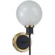 Gem Wall Sconce Wall Light in Glossy Textured White