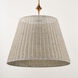 Baja 3 Light 24 inch Natural Aged Brass Single Pendant Ceiling Light