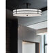 Fulvia 3 Light 20 inch Matte Black Semi-Flush Mount Ceiling Light