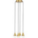 Sean Lavin Cupola LED Natural Brass Chandelier Ceiling Light, Integrated LED
