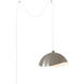 Luna Bella 1 Light 18 inch Satin Nickel Pendant Swag Kit Ceiling Light in Satin Nickel and White Steel