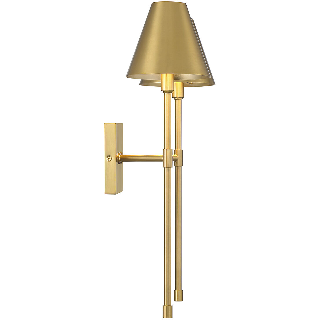 Jefferson 2 Light 16 inch Warm Brass Wall Sconce Wall Light