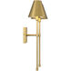 Jefferson 2 Light 16 inch Warm Brass Wall Sconce Wall Light