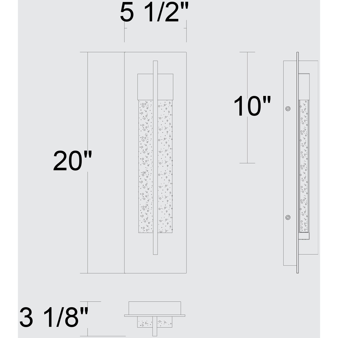 Rivera LED 20 inch Sand Black Outdoor Wall Sconce